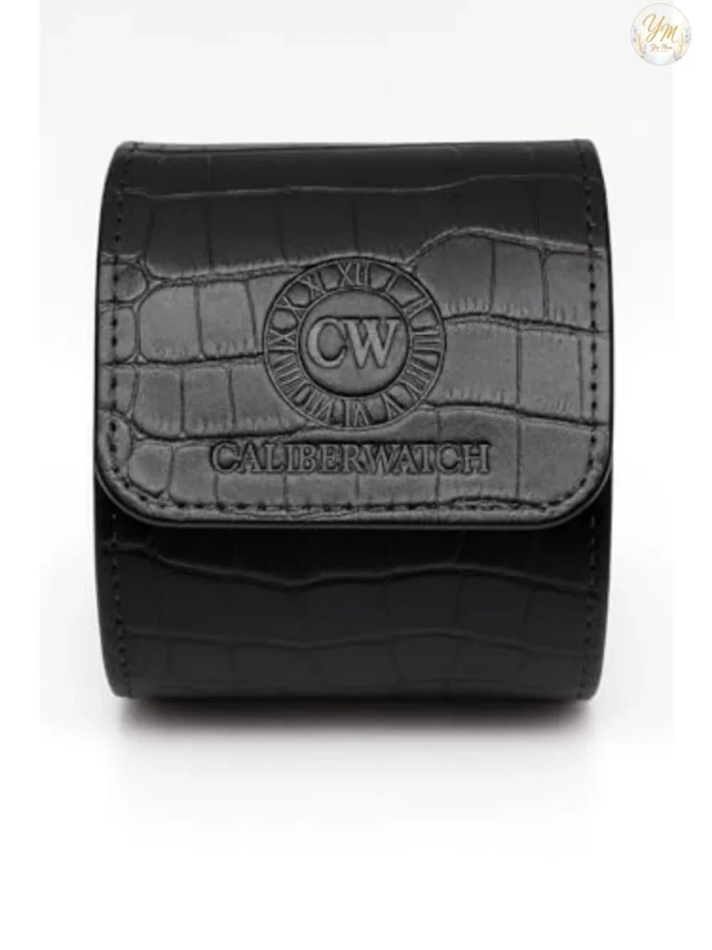 Genuine Napa Leather Watch Roll Travel Case for 3 Watches, Velvet Interior, Mens